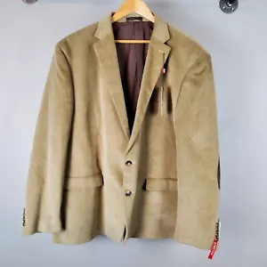 Chaps Canfield Men's Corduroy Tan Sports Jacket Size 52 Regular Fit Stretch - Picture 1 of 9