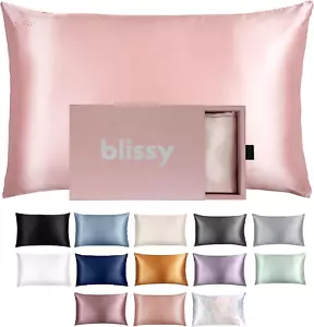 Silk Pillowcase 100% Mulberry 22 Momme Hidden Zipper Standard Pink - Picture 1 of 12