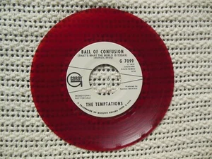 THE TEMPTATIONS PROMO - Ball of Confusion, Slv, Red Translucent Vinyl Near Mint - Bild 1 von 6