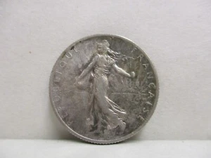 1919 France 2 Francs World Foreign Silver Coin .835 Fine Silver KM# 845.1 - Imagen 1 de 8