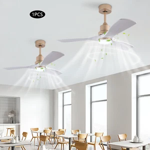 Low Noise Indoor Lighting Fixtures Remote Control 48" Led Ceiling Fan Light - Picture 1 of 22