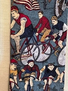 Corbata de bicicleta antigua Tango para hombre 100 % seda hecha en EE. UU. Max Raab vintage - Imagen 1 de 3