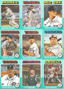 LOTE DE 22 TARJETAS DE BÉISBOL 2024 TOPPS HERITAGE AQUA BORDER - Imagen 1 de 3