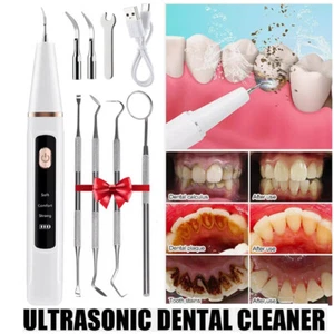 Electric Plaque Tartar Remover for Teeth - Ultrasonic Tooth Cleaner Dental Tools - Picture 1 of 18