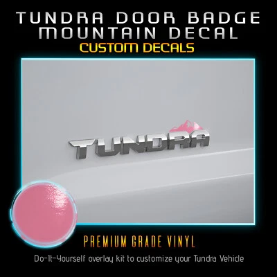 2x calcomanías de montaña emblema de puerta de vinilo para Toyota Tundra 2014-2019 - mate brillante Foto 1 de 4