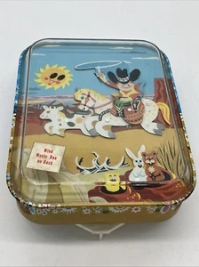 Vintage Chein Musical Moving Storybook Ranch - Cowboy & Horse With Box - Picture 1 of 11