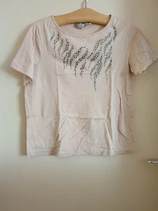 Shirt Fairlady, t-shirt, beige, strass, taglia 40/42 – come nuova - Foto 1 di 2