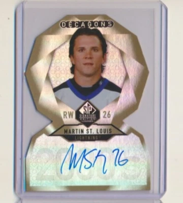 2020-21 SP Signature Edition Legends Decagons AUTO Martin St Louis TB Lightning - Image 1 of 2