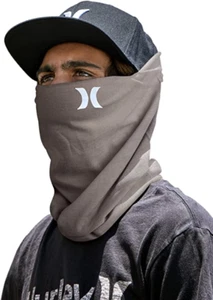 Hurley Multi-Functional Seamless Wear Gaiter Solid Grey Face Mask Scarf Beanie  - Picture 1 of 4