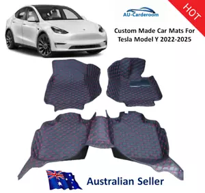 Premium 3D Custom Made Car Floor Mats/Carpets For Tesla Model Y 2022-2025 - Picture 1 of 6