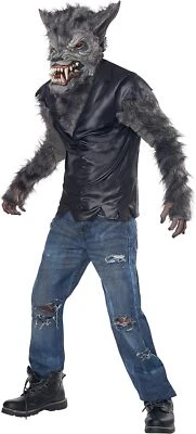 Full Moon Fury Were Wolf Animal Scary Fancy Dress Up Halloween Child Costume - Image 1 of 2