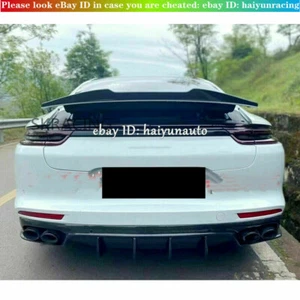 Fits Porsche Panamera 971 2017-2023 Real Carbon Fiber Trunk Rear Spoiler Wing - Picture 1 of 19
