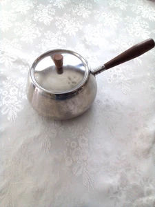 Rostfrei KGG Vintage Saucen-, Fondue- oder Schokoladentopf mit Deckel Rosenholzgriff - Bild 1 von 6