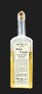 Antique Medical Snake Oil Bottle Wright Bros Hair Food Crazy Claims! - Picture 1 of 8