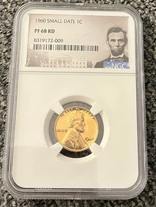 1960 Lincoln Small Date Penny NGC Proof 68 RD - Picture 1 of 2