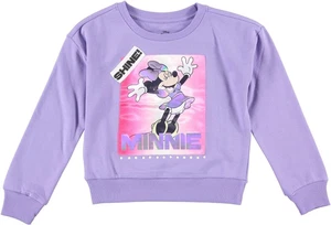 Minnie Mouse Girls Sweatshirt -Jumbo Print and Embroidery Minnie Mouse... - Picture 1 of 25