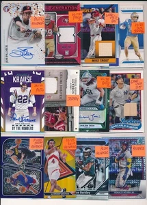 LOADED 1000 CARD PATCH AUTO #'D JERSEY ROOKIE INSERT SPORTS CARD COLLECTION LOT - Picture 1 of 12