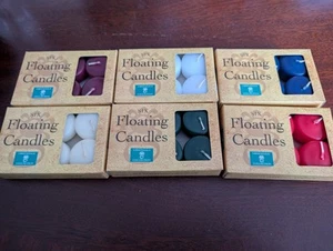 New, 6 X 6pcs Floating Candle Wedding Romantic Night Unscented Greendale - Picture 1 of 9