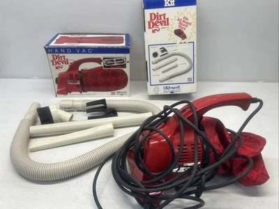 VTG Bundle Royal Dirt Devil Hand Vac Vacuum 103 Red Corded + Attachment Kit Nice - Image 1 of 4