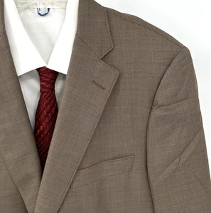 Chaqueta blazer vintage años 90 PAUL STUART abrigo deportivo sin forro marrón sin estructura 40R - Imagen 1 de 10