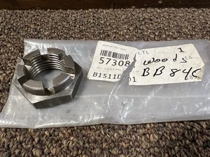 New Genuine Woods 57308 Slotted Hex Nut Brushbull Rotary Cutter - Picture 1 of 2