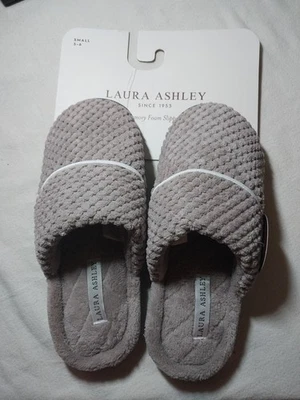 Тапочки женские Laura Ashley Memory Foam Spa размер Small 5-6 НОВЫЕ - Изображение 1 из 4