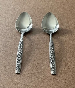 Oneida WM A Rogers Malibu Deluxe Edelstahl Servierlöffel 2er Set - Bild 1 von 4