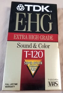 TDK EHG T120 6 Hour Super Avilyn Blank VHS Tape New Sealed - Picture 1 of 5