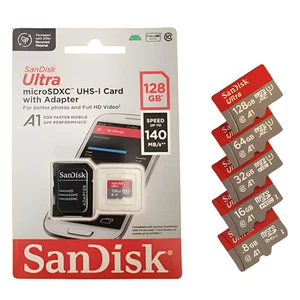 SanDisk Ultra Micro SD Card Memory Card with Adapter 16GB 8GB 32GB 64GB 128GB UK - Picture 1 of 16