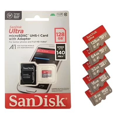 SanDisk Ultra Micro SD Card Memory Card with Adapter 16GB 8GB 32GB 64GB 128GB UK - Image 1 of 4