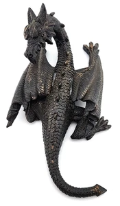 🛡️ Wandanhänger Drache - witterungsbeständiges Harz | Mythische Garten- oder Wohndeko - Bild 1 von 6