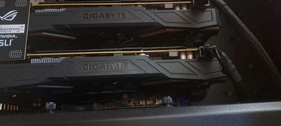 2X Gigabyte GeForce GTX 1080 Windforce OC Graphics Card 8GB - Image 1 of 2