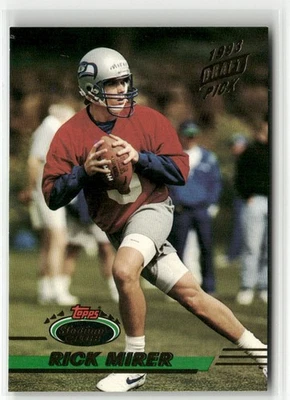 1993 STADIUM CLUB #180 RICK MIRER SEATTLE SEAHAWKS RC - Image 1 of 2