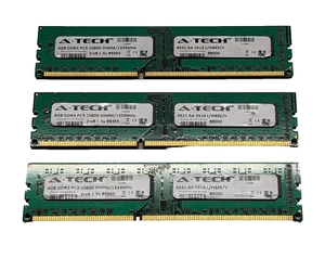 A-Tech 12GB (3x4GB) DDR3 1333MHz PC3-10600 Desktop Memory RAM – Untested - Picture 1 of 2