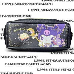Sanrio Kuromi Black Pencil Bag Y2K Small Polka Dot Halloween Witch - Picture 1 of 5