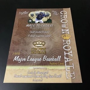Seltene 1999 Pacific Crown Royale MLB Händler Promo Werbung Tony Gwynn  - Bild 1 von 3