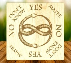 Ouroboros Pendulum Board HANDMADE Infinity Snake for Wicca, Witch, Pagan [6"x6"] - Picture 1 of 3