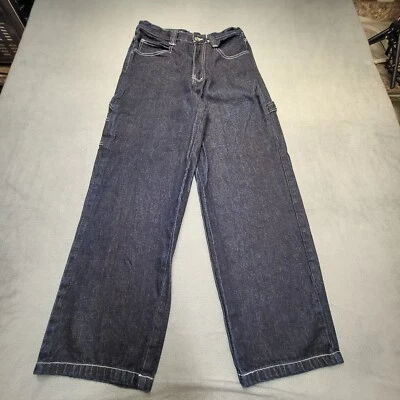 Jeans Sean John Niñas 18 Azul Recto Pierna Ancha Carpintero Denim Envejecido Foto 1 de 4