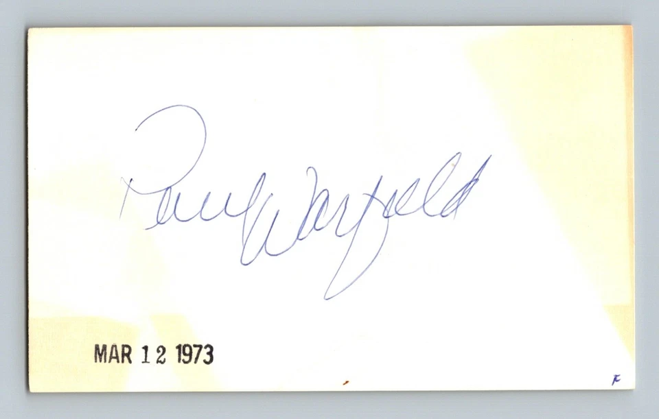 Paul Warfield HOF AUTO Signed 3x5 Index Card Autograph Signature - Image 1 of 2