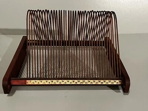 Vintage Record 10" 78 Holder Wood & Wire Rack Mid Century Retro Holds 36 Records - Picture 1 of 8