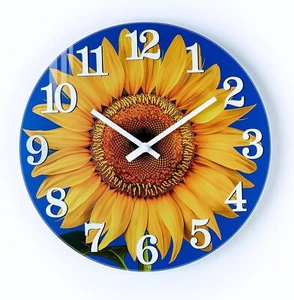 Outdoor Clock WaterproofDecorative Sun Flower Wall Clocks for Pool Patio Por - Picture 1 of 2