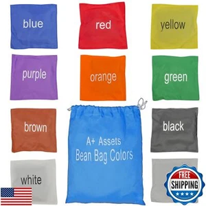 A+ Assets Large Colorful Bean Bags, Set of 10 – Educational Tactile Learning - Picture 1 of 5