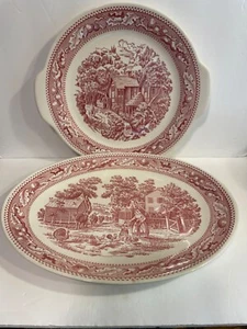 Royal China Memory Lane Platter & Cake Plate - Picture 1 of 3