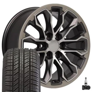 17" Gunmetal 5891 Rims & 255/65r17 Tire SET Fits Canyon & Colorado ZR2 - Picture 1 of 5