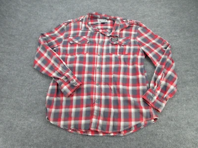 Ecko Shirt Mens Extra Large Red Plaid Long Sleeve Button Up Pocket Adult XL - Image 1 of 4