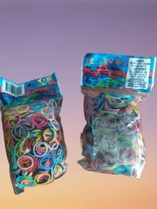 Zwei 2 Rainbow Loom 20648 - Original Gummibänder Jelly Mix, 600 Stück 24 C-Clips - Bild 1 von 5