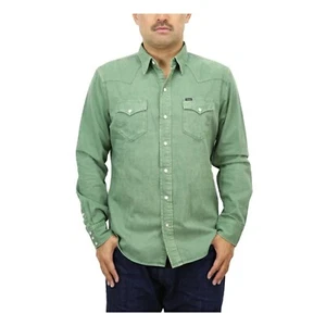 Ralph Lauren Denim & Supply Denim Western Long Sleeve Shirt - Green - Size: 2XB - Picture 1 of 4