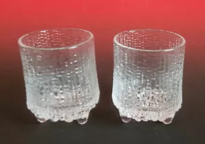 Vintage IITTALA ULTIMA THULE Cordial Glass Shot Glass SET DI 2 (1,7 oz) Finlandia - Foto 1 di 3