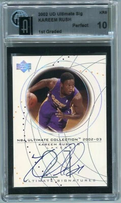 2002-03 Upper Deck Ultimate Collection #KR-S Kareem Rush radiocontrol novato clasificación automática Foto 1 de 2
