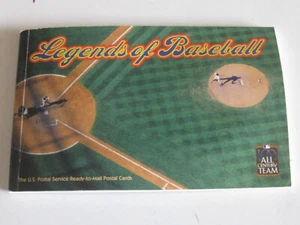 Legends of Baseball Sealed All Century Team Postal Stamped Card Book Babe Ruth - Picture 1 of 3